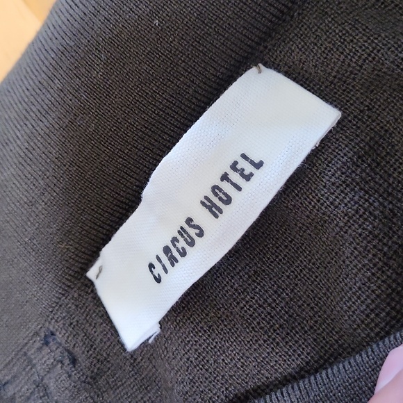 Circus Hotel Green Drawstring Midi Skirt Fleece Wool - Picture 7 of 15